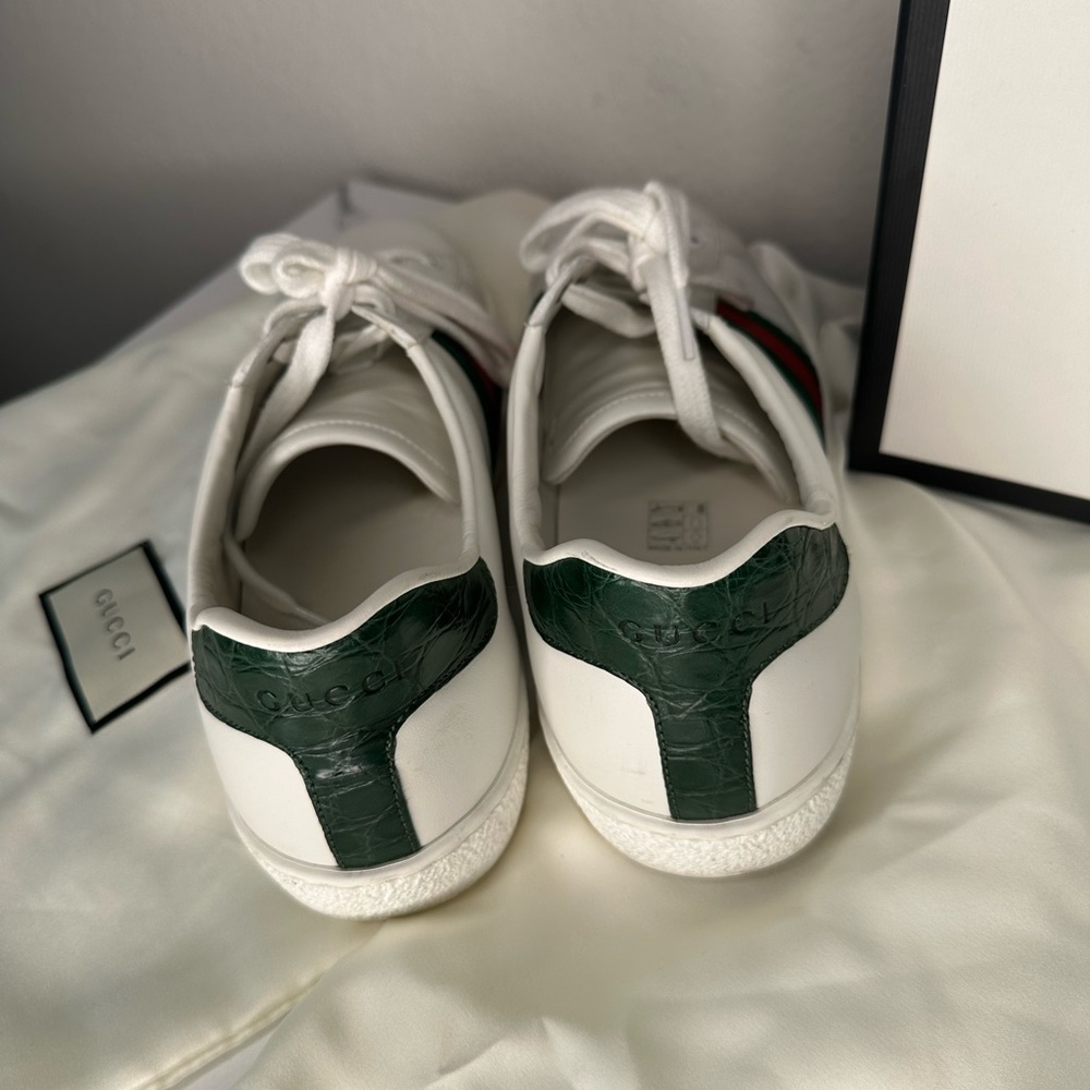 Gucci Men's Ace Leather Sneaker Size 6 - Picture 4 of 10
